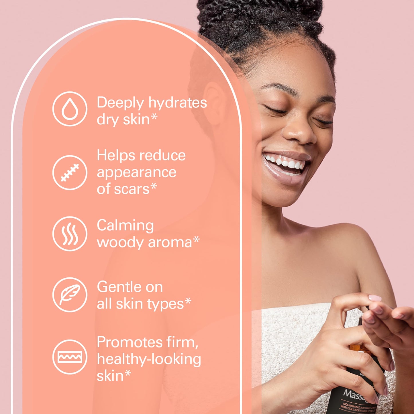 Frankincense Massage Oil for Scars, Stretch Marks & Fine Lines | M3 Naturals 8 oz