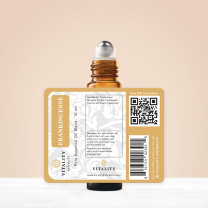Vitality Extracts Frankincense Essential Oil – 10ml Roll-On | Boswellia Serrata, Aromatherapy & Skin Care