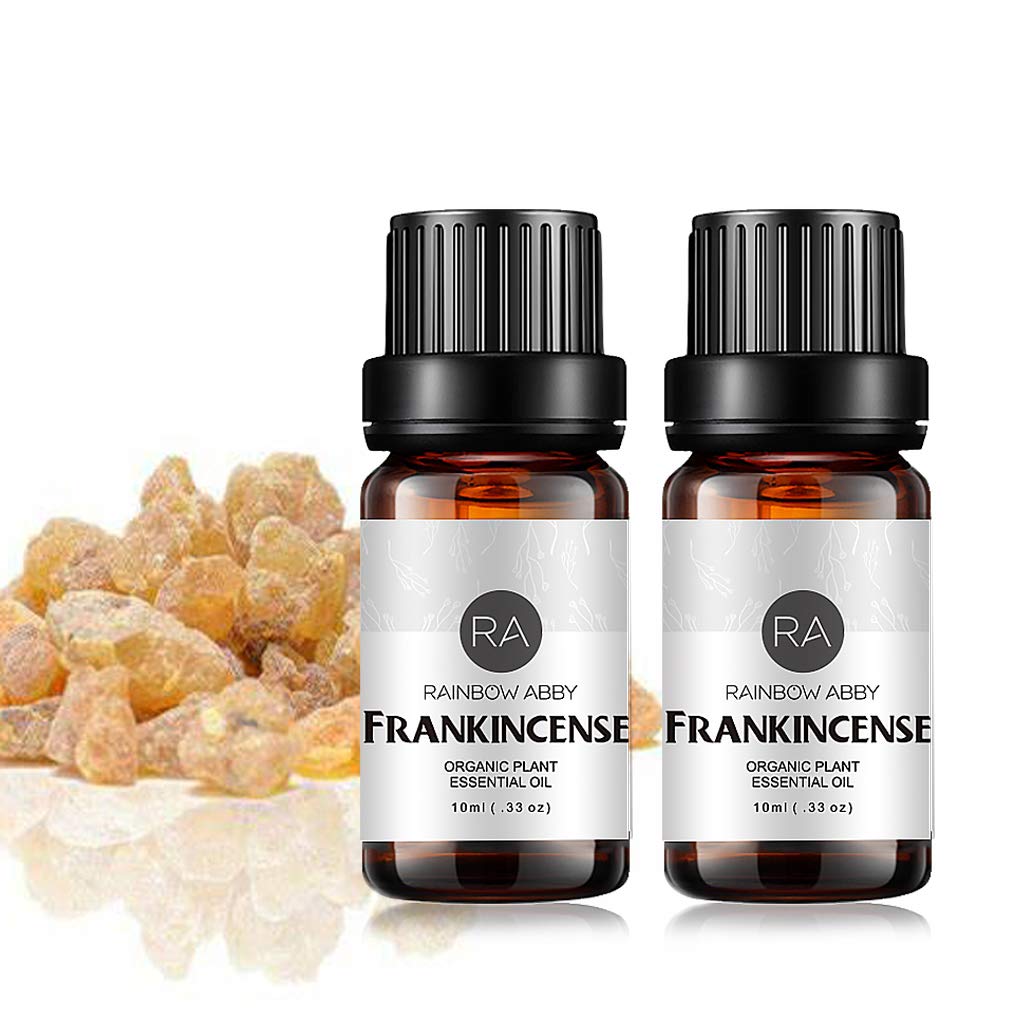 2-Pack Frankincense Essential Oil – 100% Pure Organic Frankincense Oil for Diffuser, Massage & Skin Care (2x10ml)