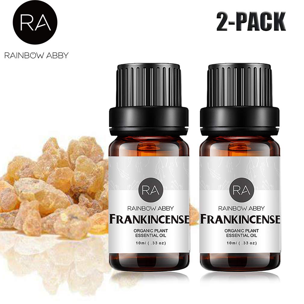 2-Pack Frankincense Essential Oil – 100% Pure Organic Frankincense Oil for Diffuser, Massage & Skin Care (2x10ml)