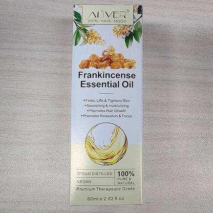 Pure Frankincense Essential Oil 60ml | 100% Natural Therapeutic Grade for Skin & Aromatherapy