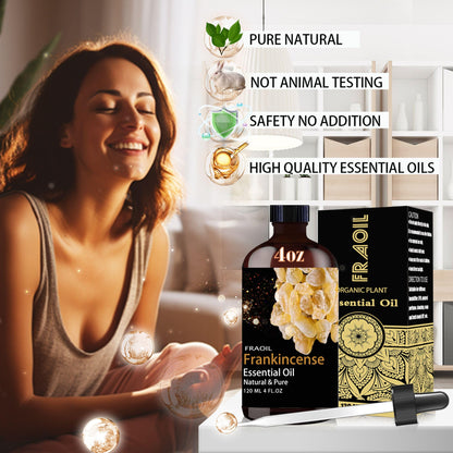 Frankincense Essential Oil 4 Oz (120 ml) – FRAOIL, Diffuser & DIY