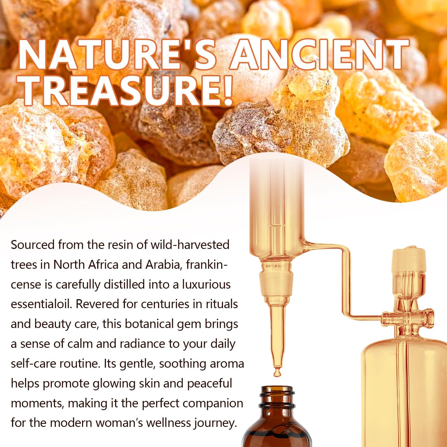 Frankincense Essential Oil - 100% Pure & Natural, Premium Grade for Skin, Hair & Diffusers (60 ml / 2.02 fl oz)