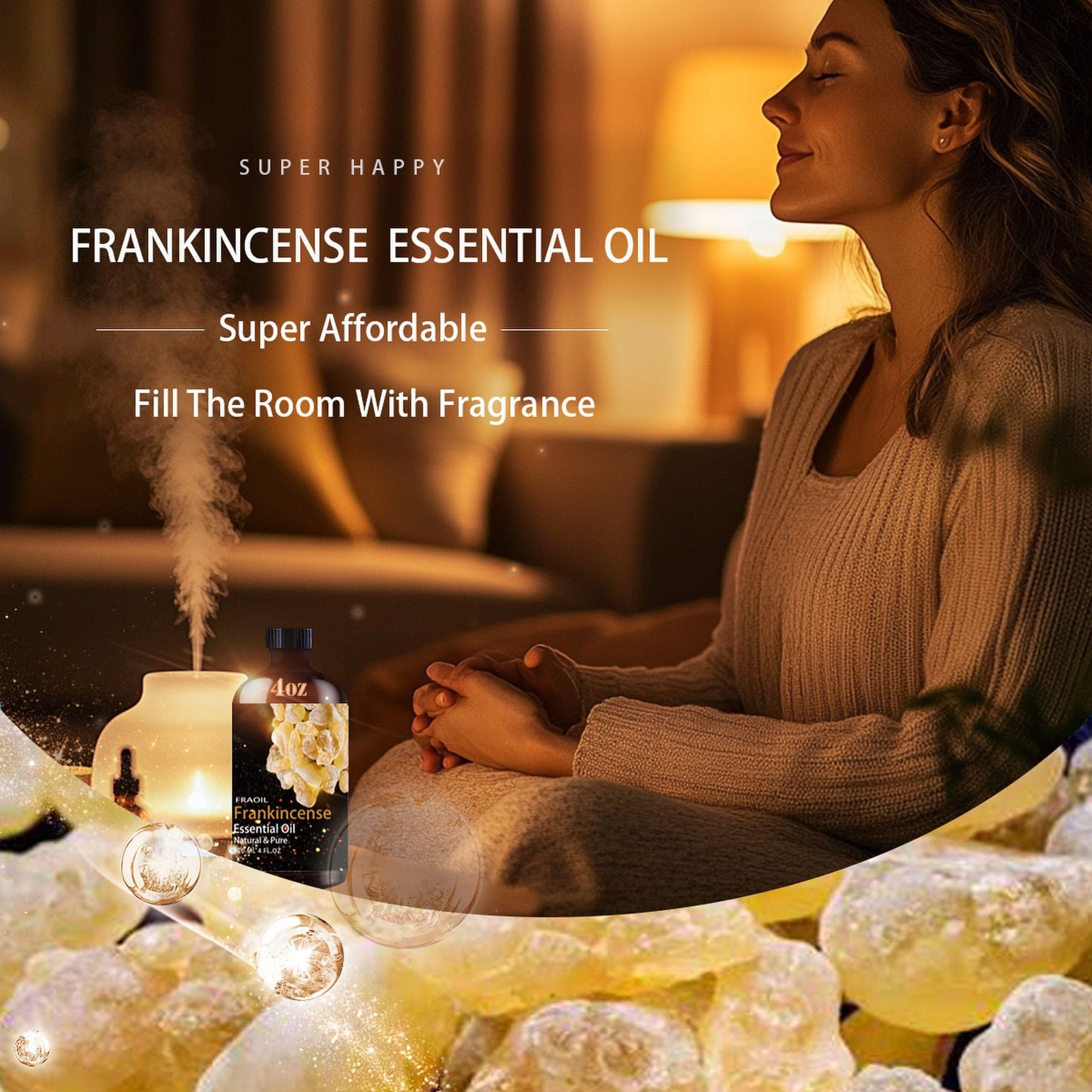 Frankincense Essential Oil 4 Oz (120 ml) – FRAOIL, Diffuser & DIY