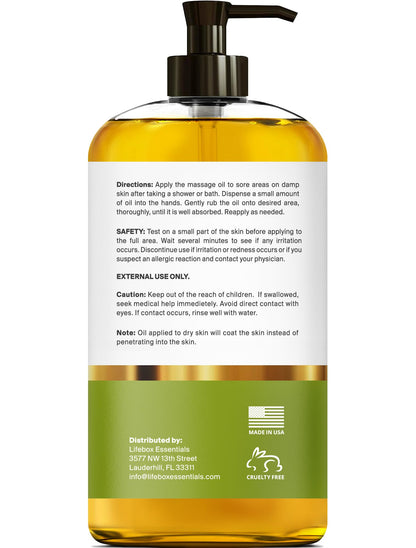 Frankincense Massage Oil – 100% Pure & Natural – 8 oz