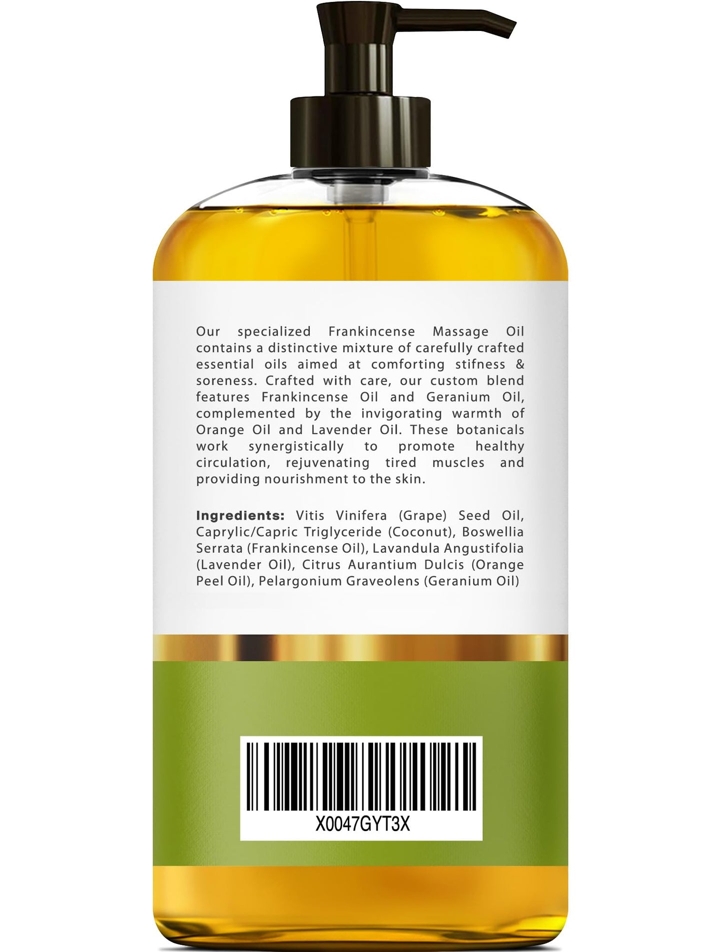 Frankincense Massage Oil – 100% Pure & Natural – 8 oz