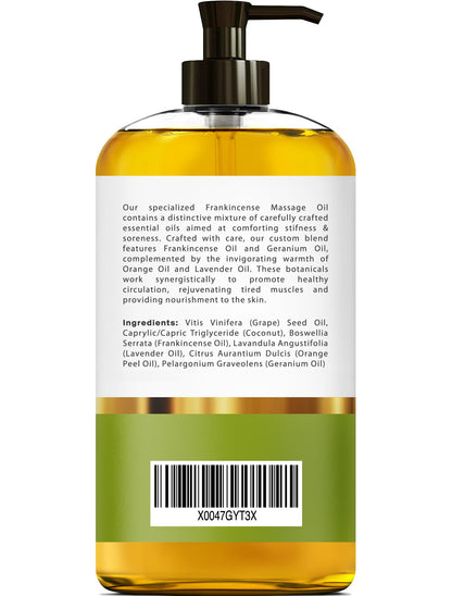Frankincense Massage Oil – 100% Pure & Natural – 8 oz