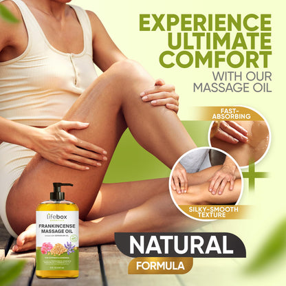 Frankincense Massage Oil – 100% Pure & Natural – 8 oz