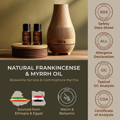 Gya Labs Frankincense & Myrrh Essential Oil Duo - 0.34 Fl oz x 2