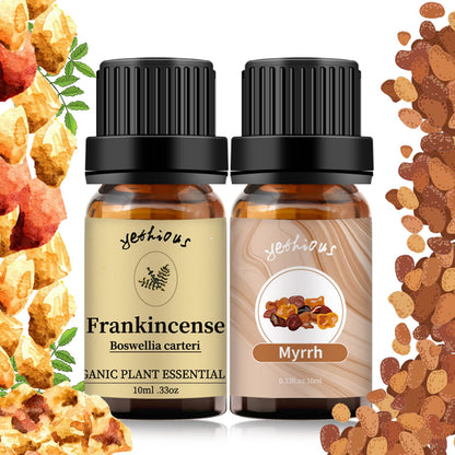 yethious Frankincense & Myrrh Essential Oil Set – 2x10ml for Diffuser, Aromatherapy, Candles & Soap