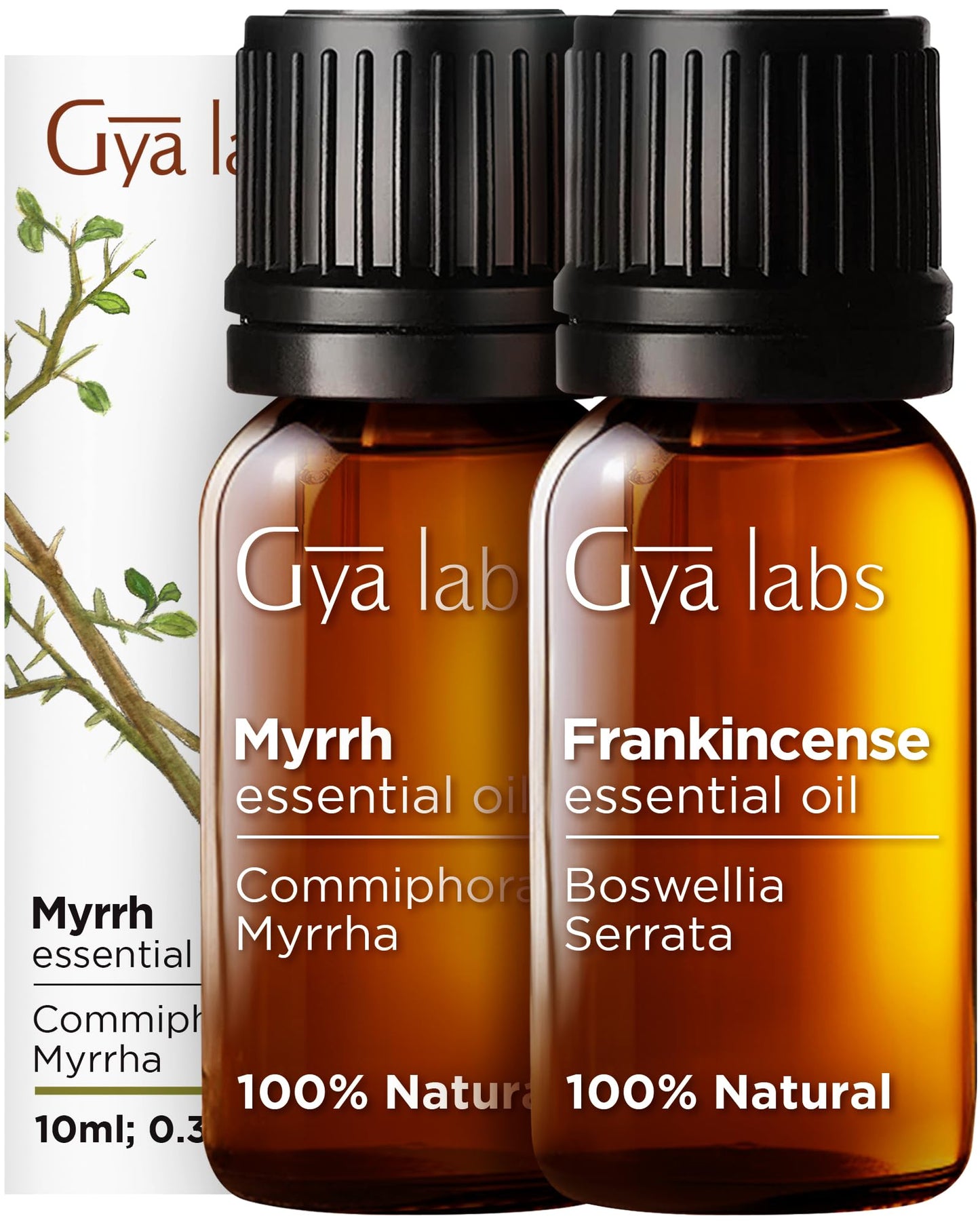 Gya Labs Frankincense & Myrrh Essential Oil Duo - 0.34 Fl oz x 2