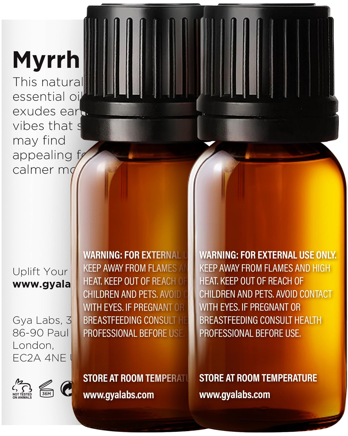 Gya Labs Frankincense & Myrrh Essential Oil Duo - 0.34 Fl oz x 2
