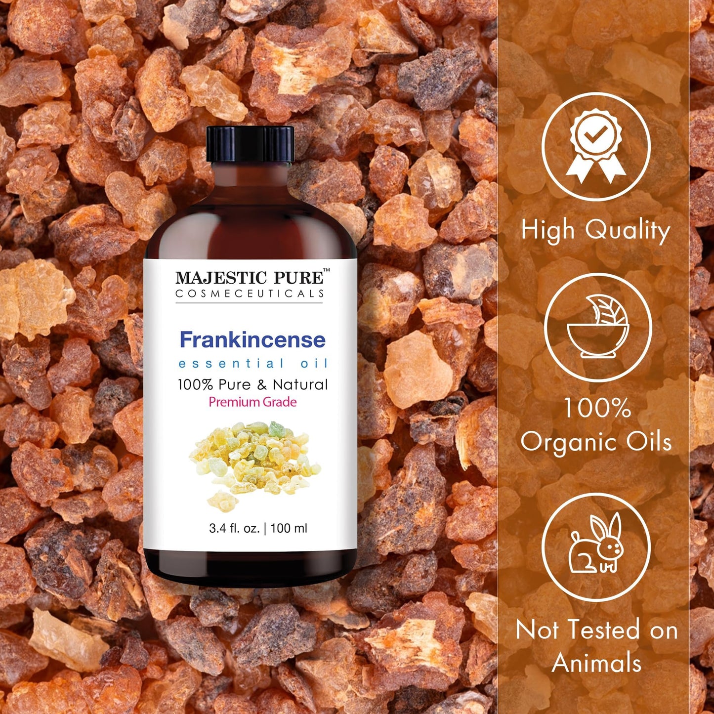 Majestic Pure Frankincense Essential Oil – 3.4 Fl Oz, 100% Pure