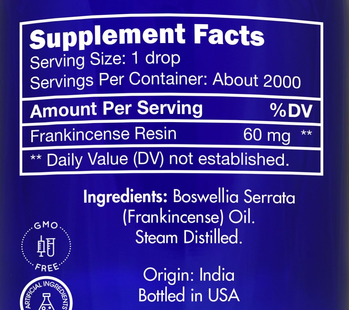 Frankincense Essential Oil – Food Grade & Edible for Face | Zongle Therapeutics 4 oz