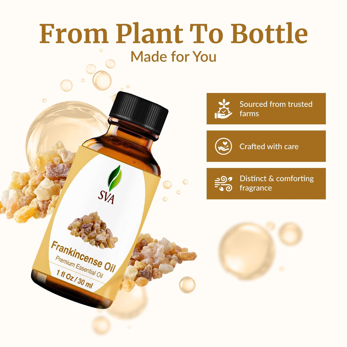 SVA Frankincense Essential Oil - 1 oz - 100% Natural Boswellia Carterii
