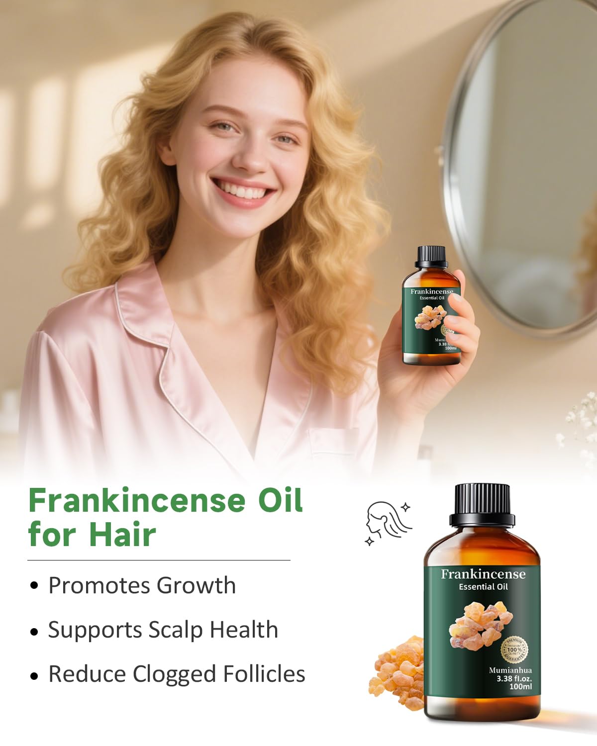 Mumianhua 100% Pure Frankincense Essential Oil – Therapeutic Grade