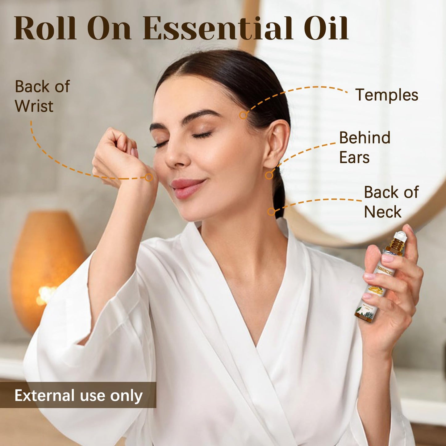 Frankincense Essential Oil Roll-On 10ml – Skin Care & Stress Relief