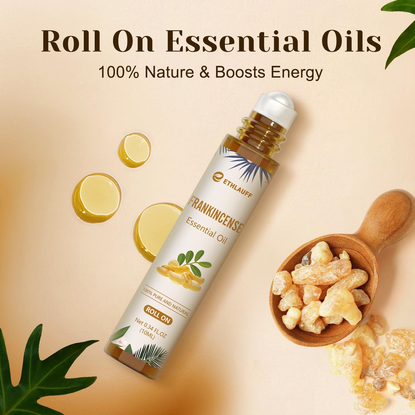 Frankincense Essential Oil Roll-On 10ml – Skin Care & Stress Relief