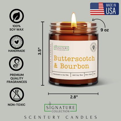 White Oak Vanilla Scented Candle | All Natural Soy Wax, Handmade in USA