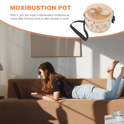 FRCOLOR Wood Moxibustion Box – Adjustable Moxa Burner & Home Therapy Case