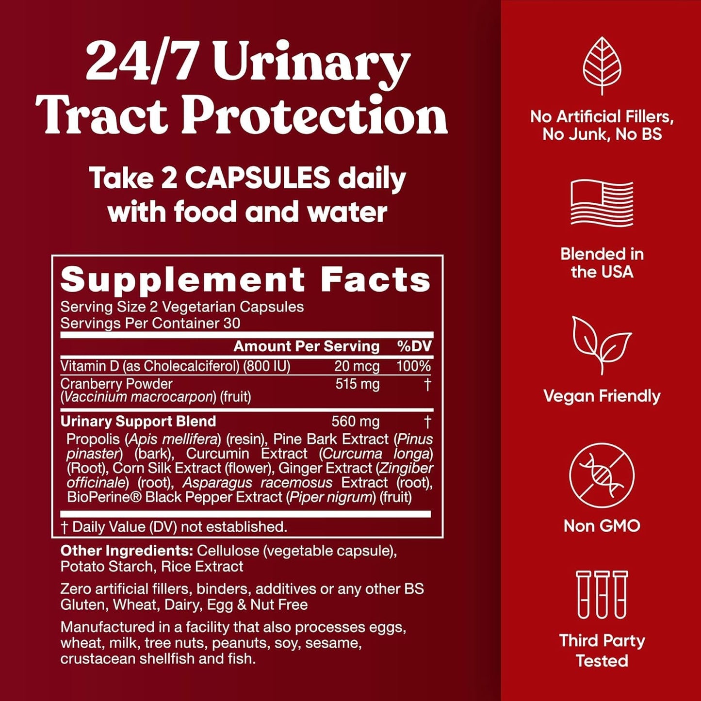 Urinary Tract Supplement Duo: Urinary Harmony + Killer Cranberry | 2 x 60 ct