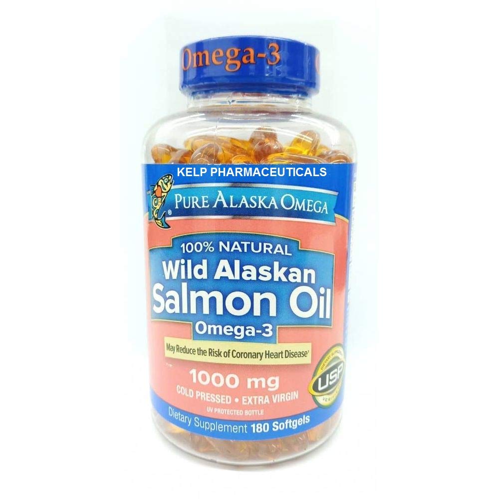 Pure Alaska Omega-3 Wild Salmon Oil 1000mg Softgels - 180 Count
