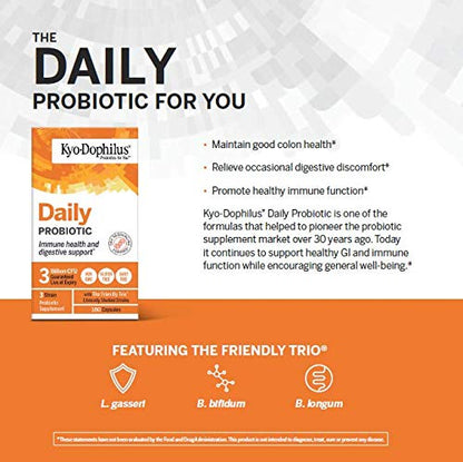 Kyolic Kyo-Dophilus Daily Probiotic for Immune Health | Digestive Support