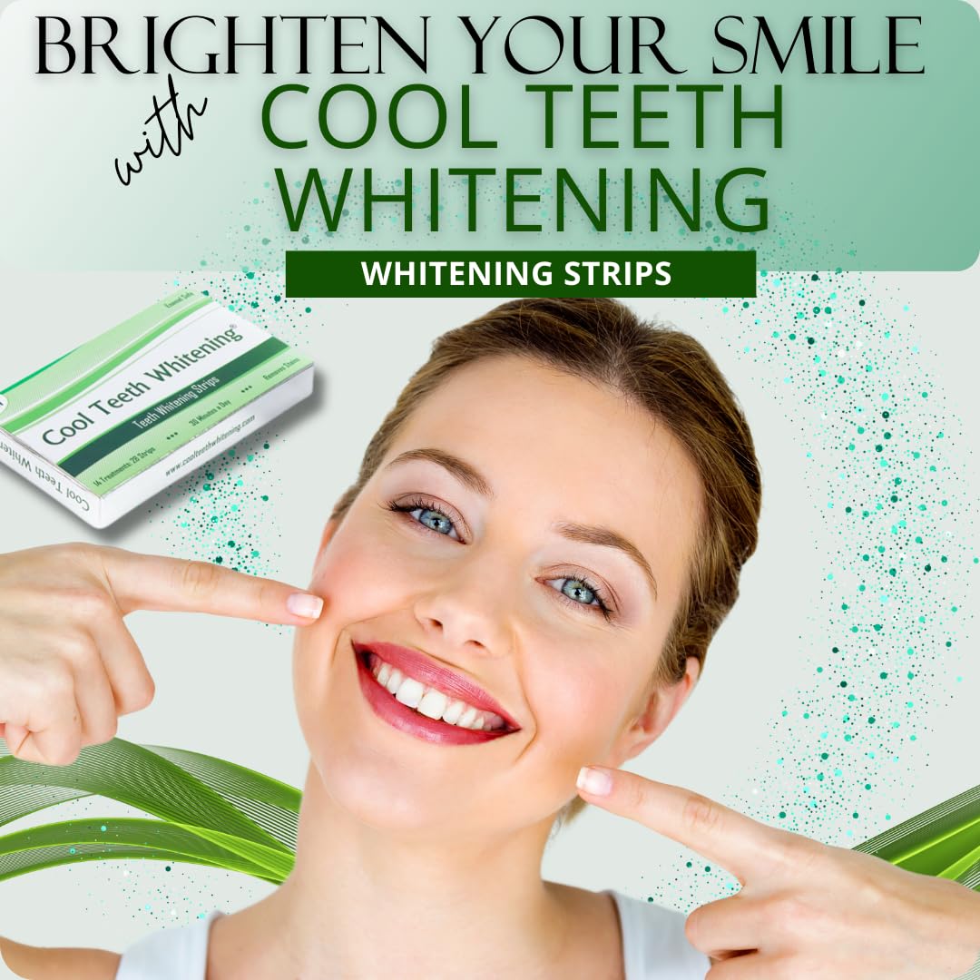 Cool Teeth Whitening Strips 6% Hydrogen Peroxide – On-The-Go & Vegan