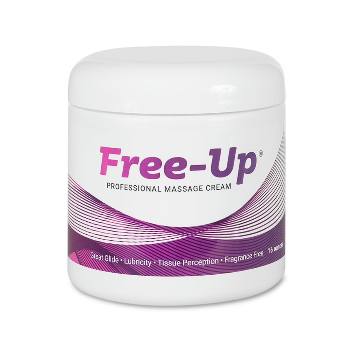 Free-Up Professional Massage Cream – Fragrance-Free, Non-Greasy, 16 oz Jar