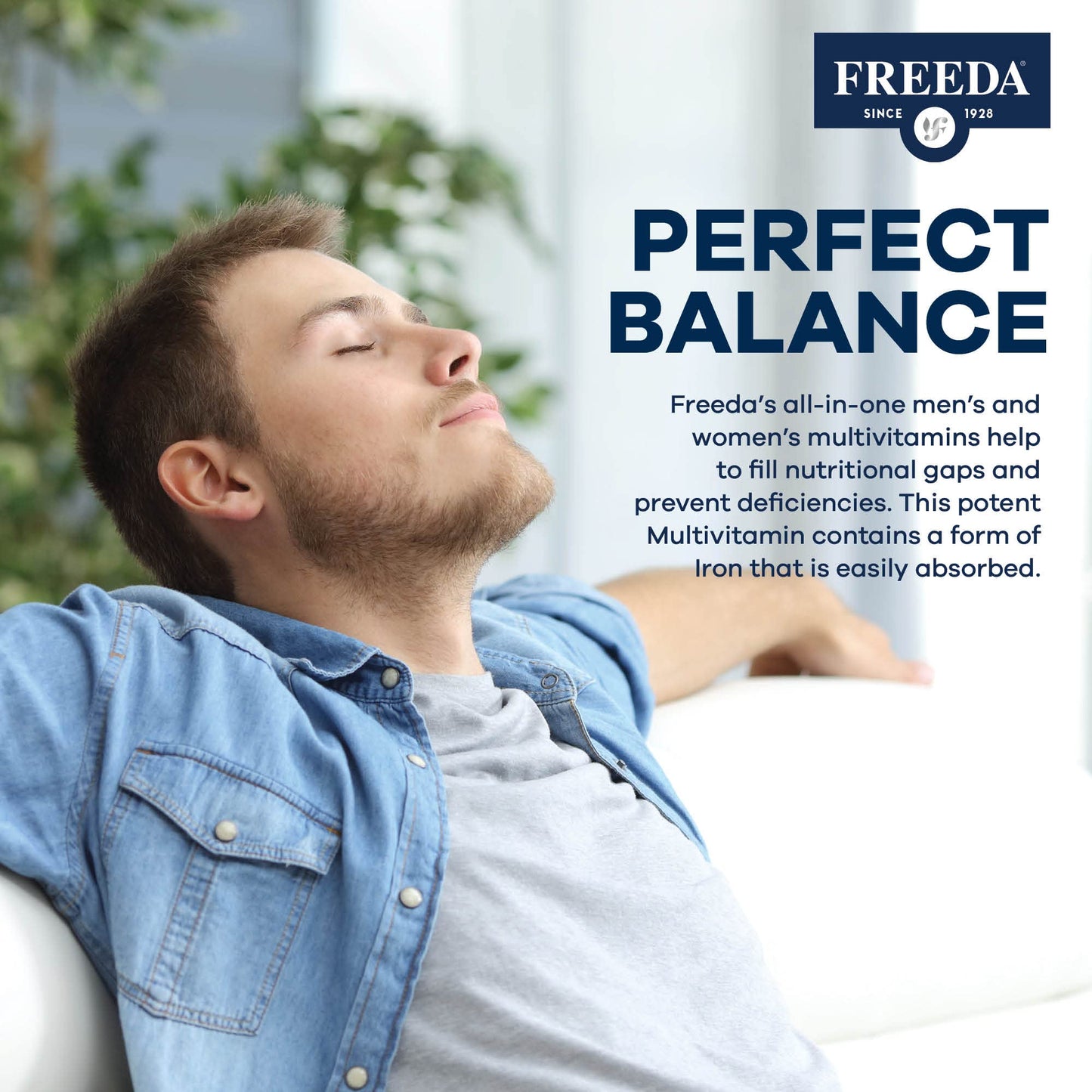 FREEDA Quintabs-M with Iron Multivitamin – Kosher, USA Made – One Daily Vitamin for Women & Iron-Deficient Men (100)