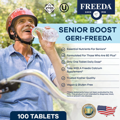 Freeda Senior Multivitamin 60+ – Kosher One Daily Tablet | 250 Count