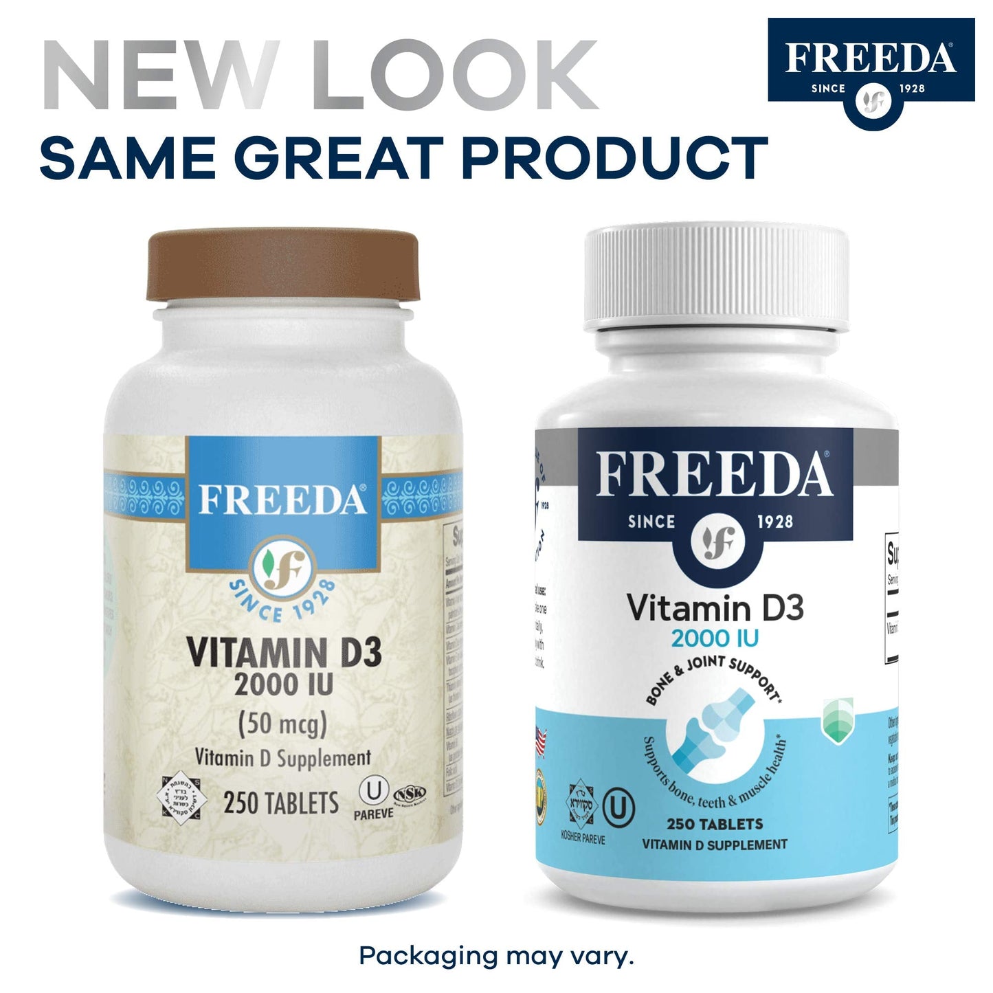 FREEDA Vitamin D3 3000 IU – High-Potency D3 for Bone Health & Immune Support