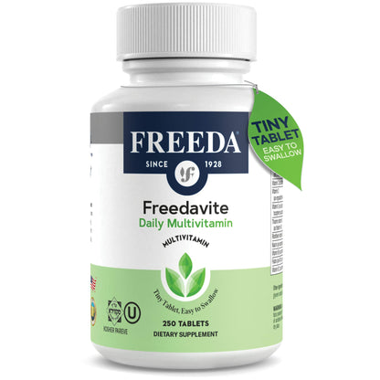 Freedavite Tiny Tablet – Moderate Multivitamin for Men & Women | 250 Count