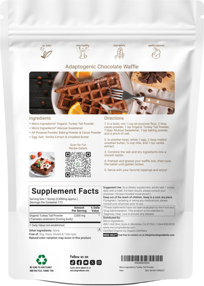 Turkey Tail Mushroom Powder 50:1 Extract - 8 oz Organic Freeze-Dried | Immune Support & Cellular Health (Pet Friendly)