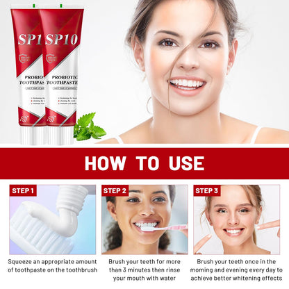 2PC SP-10 Probiotic Whitening Toothpaste – Ultra Whitening, Deep Cleaning & Fresh Breath