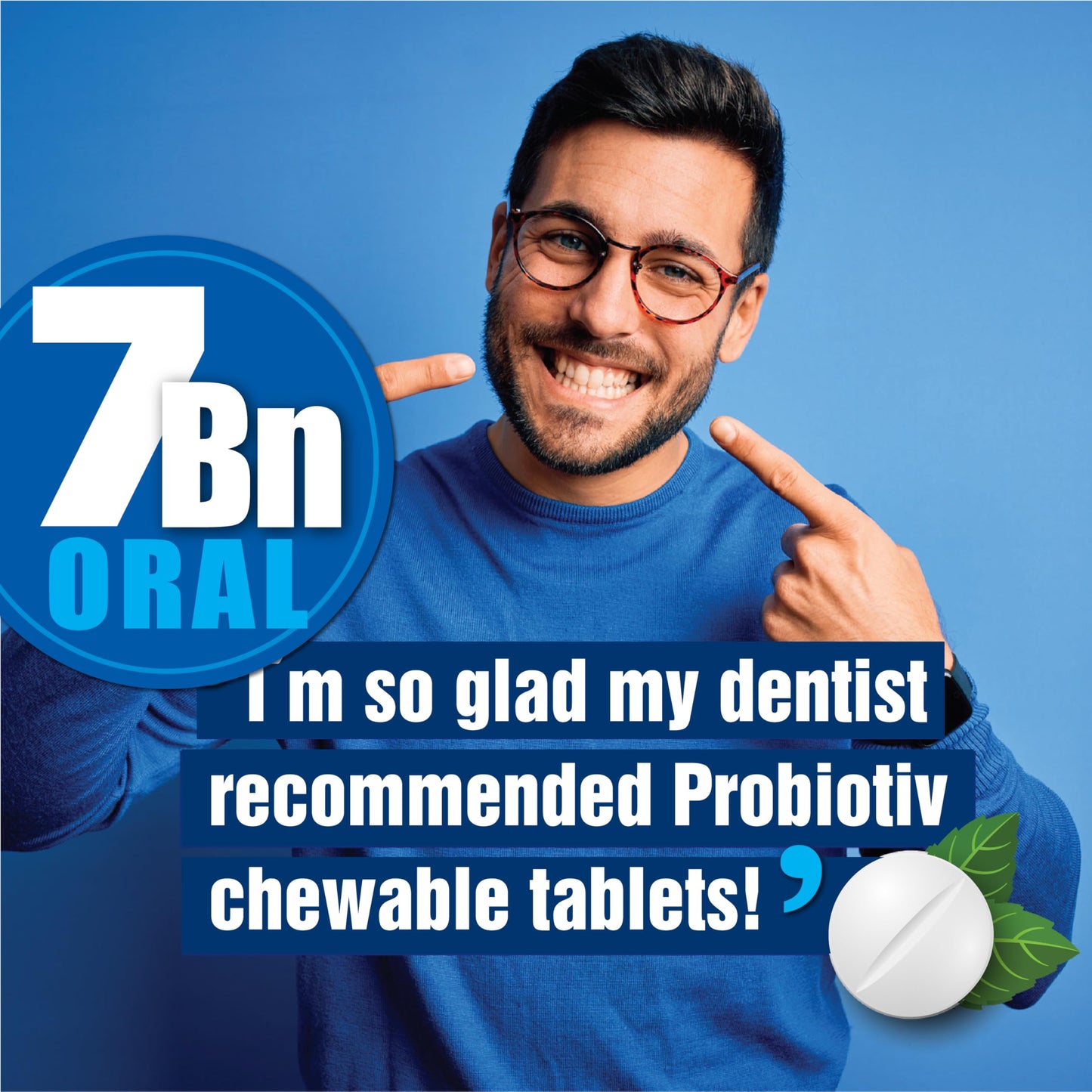 Probiotiv Oral Probiotics – 7B CFU Chewables for Fresh Breath, Teeth & Gums