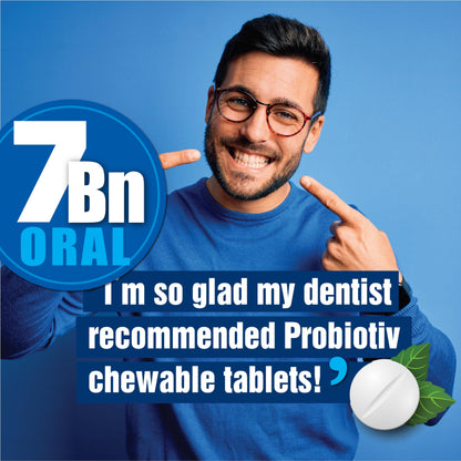 Probiotiv Oral Probiotics – 7B CFU Chewables for Fresh Breath, Teeth & Gums