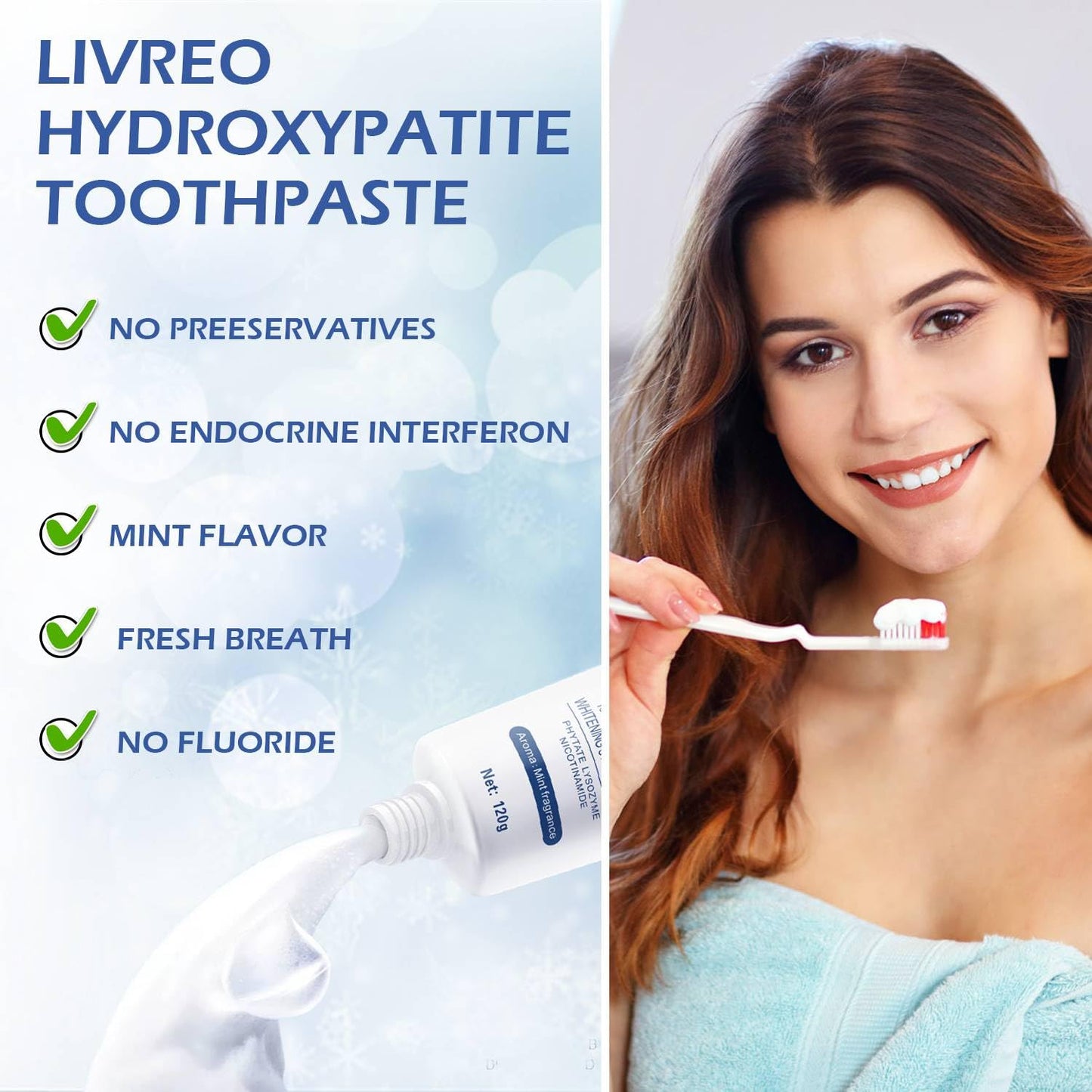 Hydroxyapatite Toothpaste for Enamel Protection & Strengthening | Gentle Mint