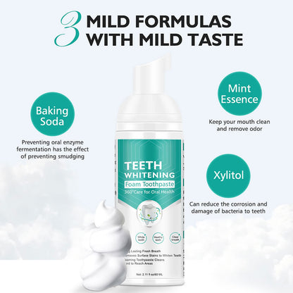 Teeth Whitening Toothpaste 2-Pack – Foam Whitening for Deep Cleaning & Stain Removal