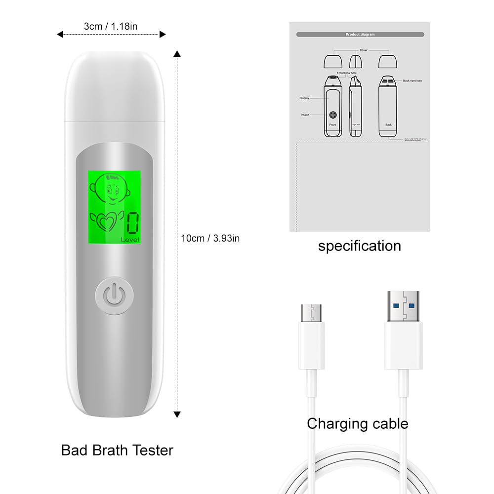 Fresh Breath Tester: Halitosis Odor Detector | Portable Bad Breath Detector