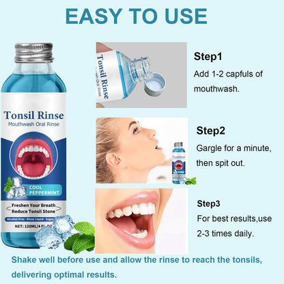 Tonsil Stone Remover & Alcohol-Free Mouthwash – Natural Oral Rinse for Bad Breath & Dry Mouth