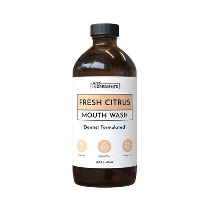 Fresh Citrus Remineralizing Mouthwash – Fluoride-Free, Hydroxyapatite, SilverSol, Xylitol (16 fl oz)