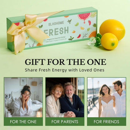 Fresh Essential Oils Set – 8 Pcs Aromatherapy Oils for Diffuser, Candles & Gifts