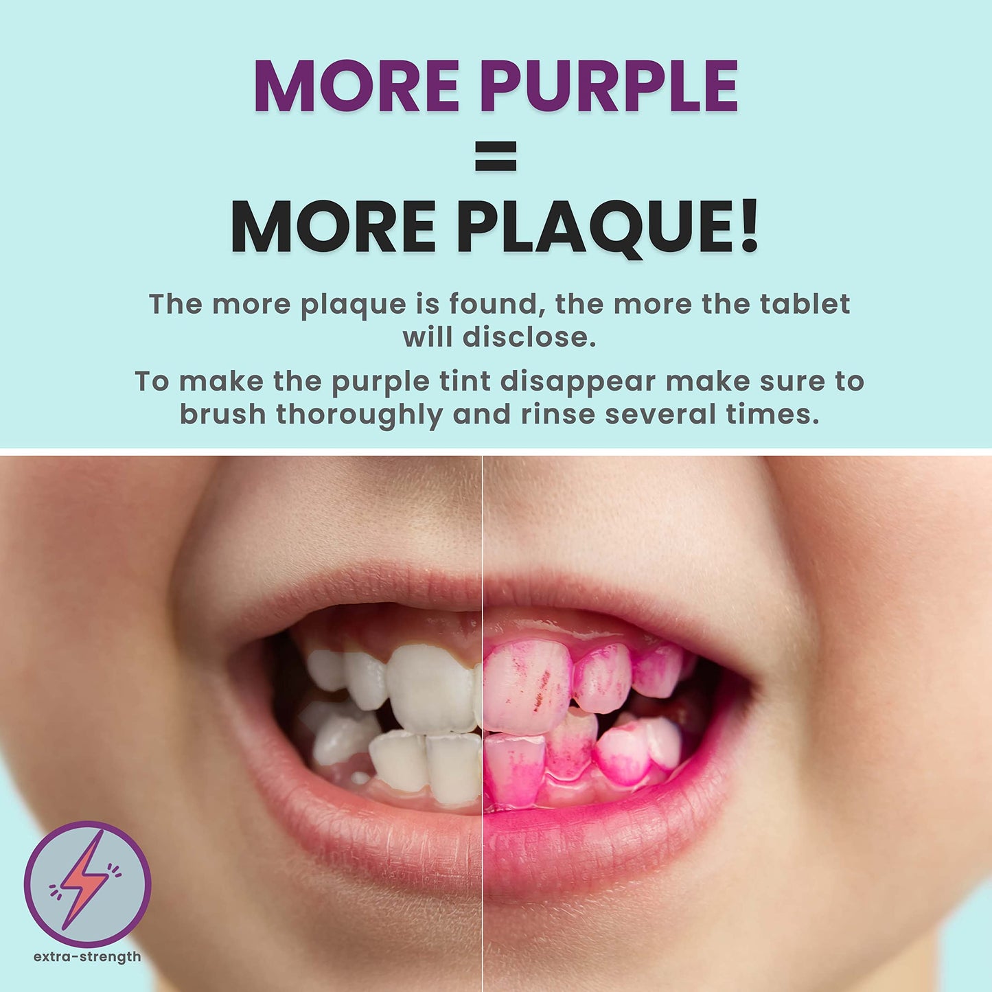 Plaque Disclosing Tablets – 96 Count for Kids & Adults | Fresh Knight Tru-Clean Berry