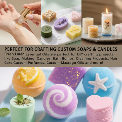 Fresh Linen Fragrance Oil 4 oz (120 ml) – Diffuser, Candle & DIY