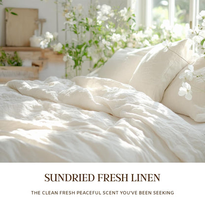 Fresh Linen Scented Soy Candle – 50+ Hr Burn, Natural Wax