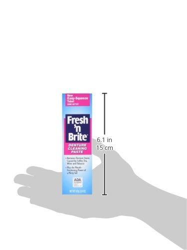 Fresh 'n Brite Denture Cleaning Paste - Pack of 3 (3.8 oz) for Dentures, Removable Partial Dentures, Retainers & Mouthguards | Stain Removal