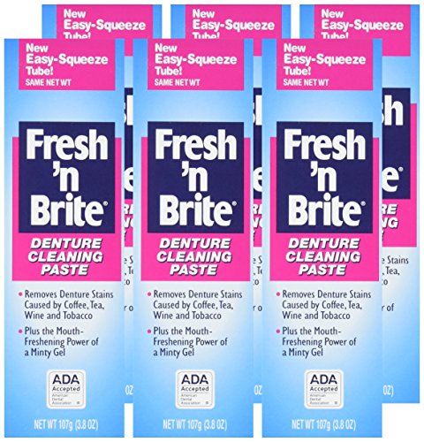Fresh 'n Brite Denture Cleaning Paste - Pack of 3 (3.8 oz) for Dentures, Removable Partial Dentures, Retainers & Mouthguards | Stain Removal