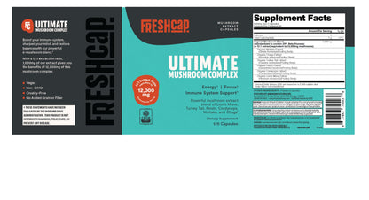 FreshCap Mushrooms Ultimate Mushroom Complex 12,000mg | 120 Capsules