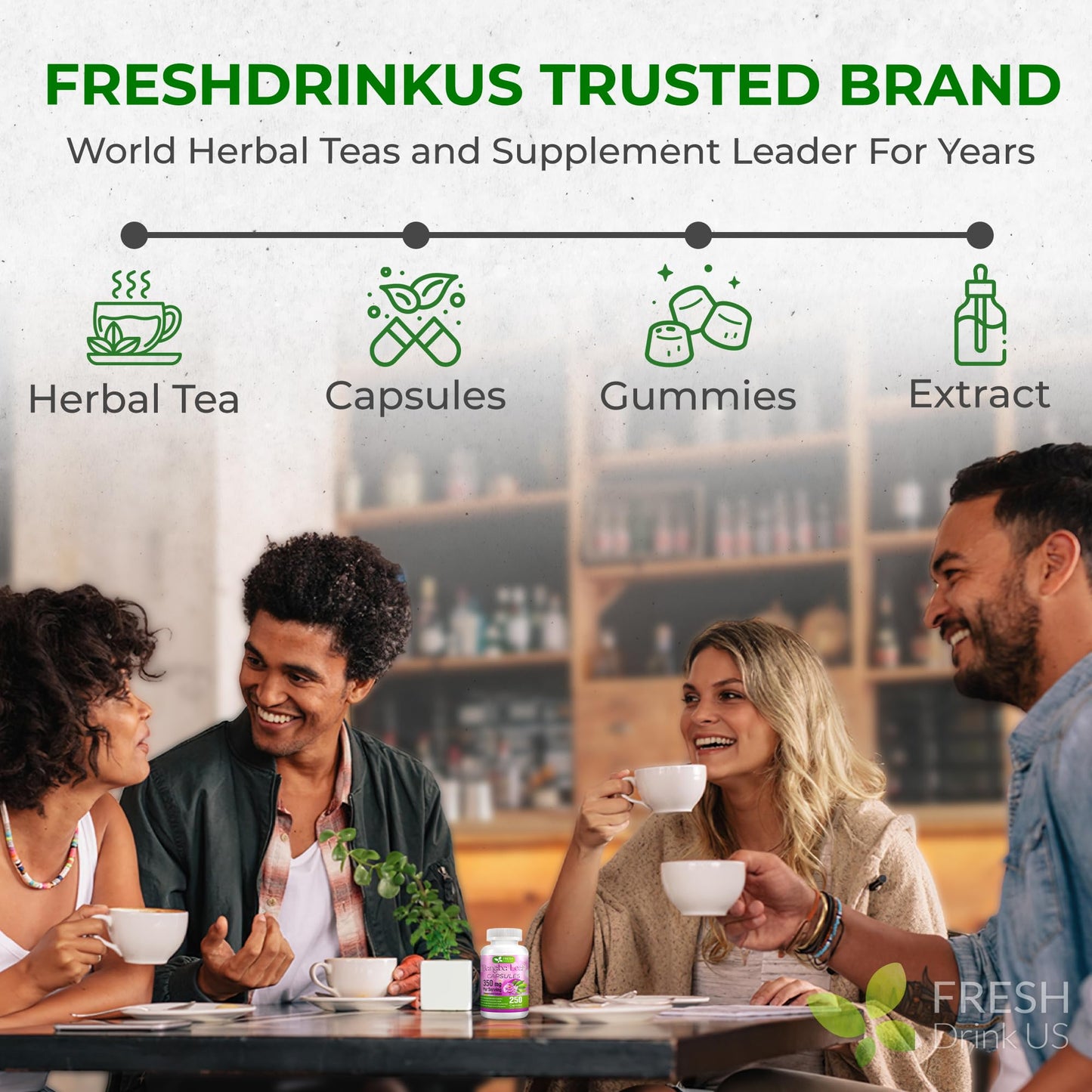 FRESHDRINKUS Banaba Capsules – 350mg per Serving, 250 Vegan Capsules | Gluten-Free, Non-GMO